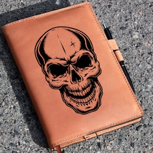 Vintage Leather Journal cover, Minimalist notebook cover a5, Bullet journal cover A5, Hobonichi Techo, Hobonichi Cousin, Free Initials