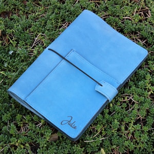 Leuchtturm1917 Leather Journal, Personalized a5 notebook cover, Business portfolio case, Personalized A5 cover, A5 with initials