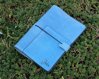 Leuchtturm1917 Leather Journal, Personalized a5 notebook cover, Business portfolio case, Personalized A5 cover, A5 with initials