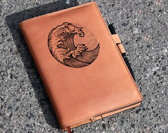 Leather Journal for A5 Notebook Leuchtturm1917, Rhodia Webnotebook, Hobinichi Cousin / American Full Grain Leather / Personalized