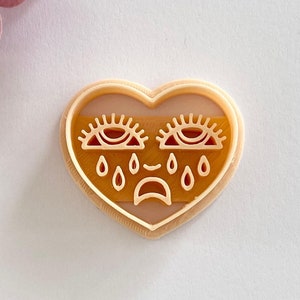 Crying Heart Polymer Clay Cutter