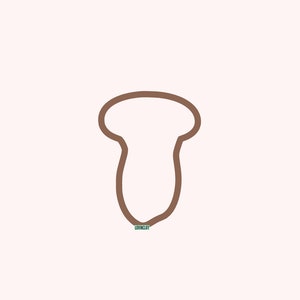King Oyster Mushroom Polymer Clay Cutter (style 5)