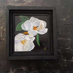 MAGNOLIA originale olio su carta trattata