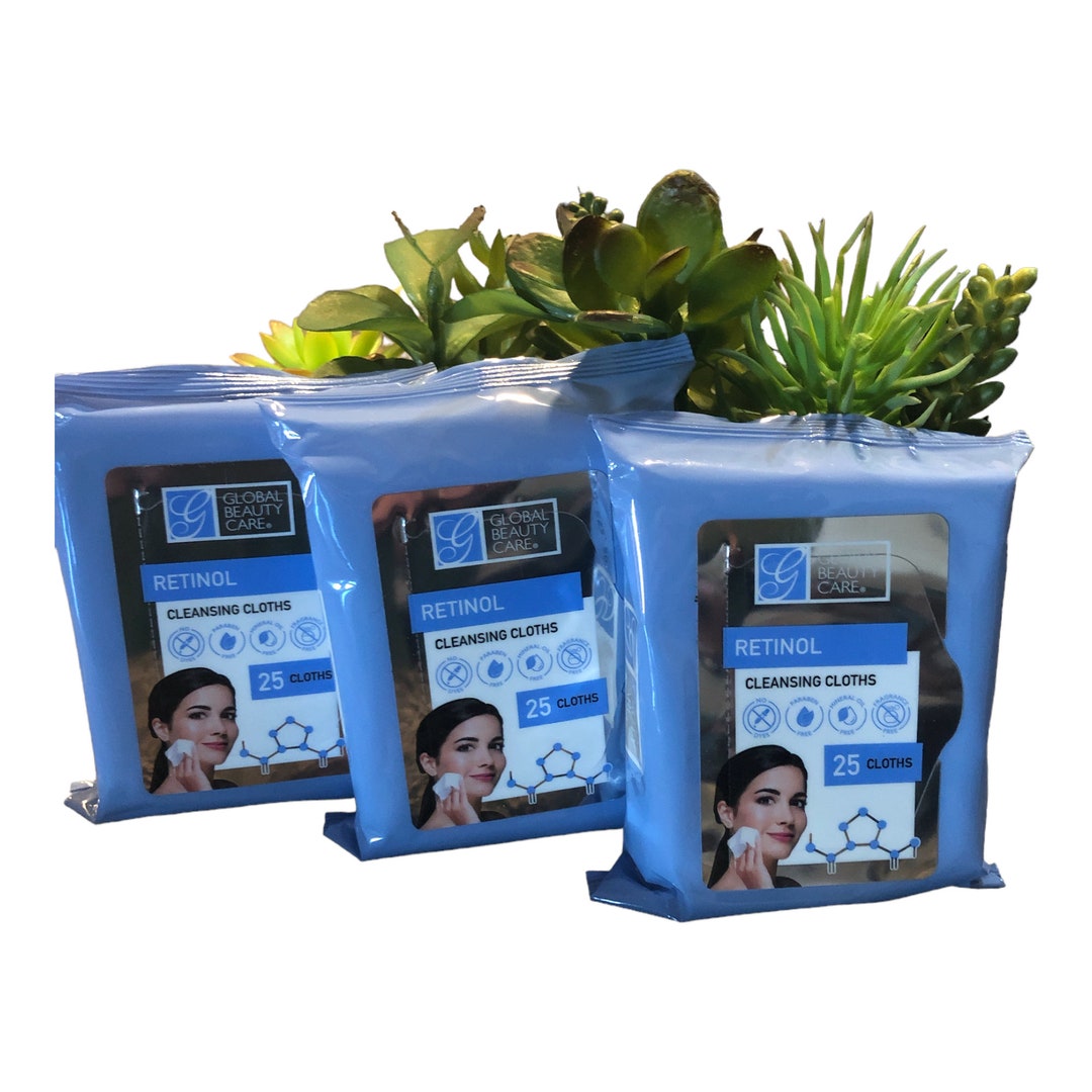 Retinol Facial Wipes 3 Pack Etsy