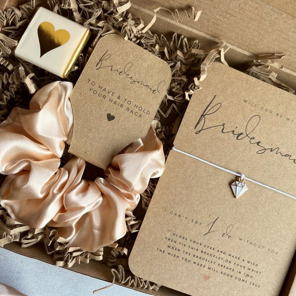 Bridesmaid Proposal Box | Letterbox Bridesmaid gift - Will you be my Bridesmaid - Bridesmaid proposal gift - Bridesmaid Gift - Scrunchie
