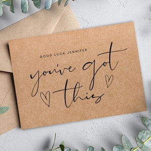 Personalised You've Got This Card | Good Luck on your New Job Card - Card for New Job - Congratulations Card - New career Congratulations