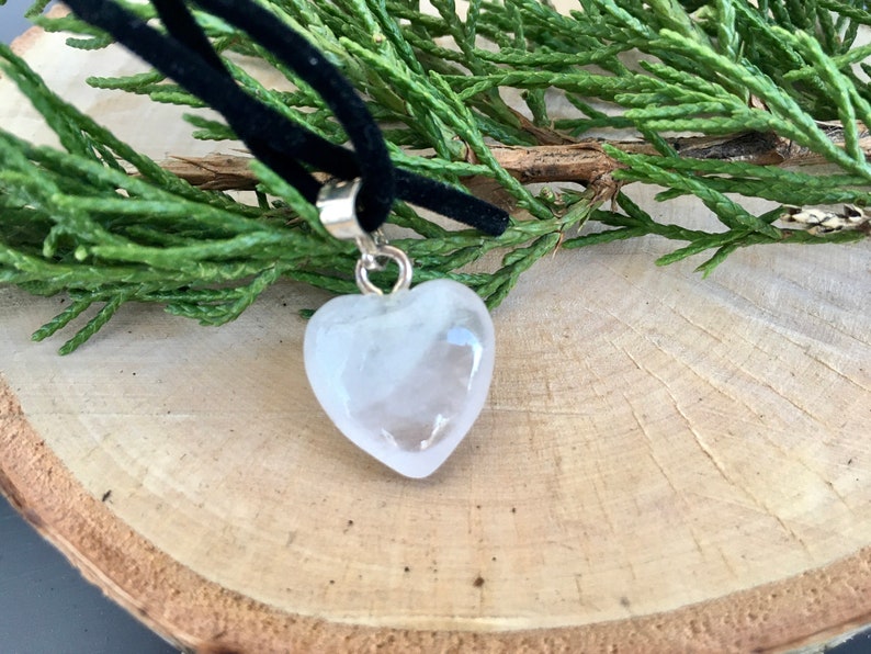 ROSE QUARTZ Heart Pendant Crystal Heart Necklace Rose Quartz Crystal Heart Gemstone Heart Pendant Rose Quartz Necklace Heart Necklace