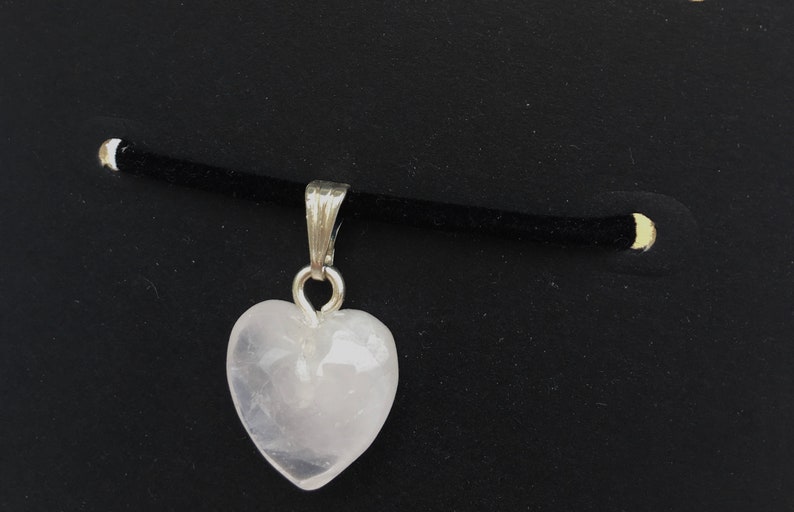 ROSE QUARTZ Heart Pendant Crystal Heart Necklace Rose Quartz Crystal Heart Gemstone Heart Pendant Rose Quartz Necklace Heart Necklace