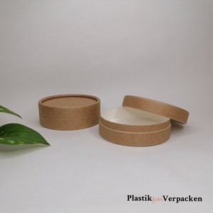 Tiegel 60 ml aus Kraftpapier Pappe leere Dose für deinen DIY Salben - ölbeständig Tiegel für Salben und Körperbutter