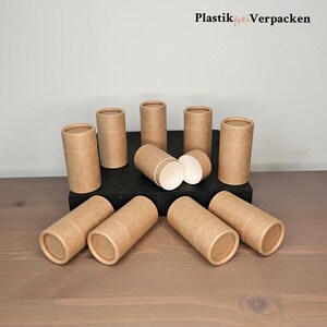 Tubetti deodoranti da 40 ml in carta kraft, tubo vuoto in cartone per il tuo tubo deodorante solido fai-da-te, bastoncino push-up resistente all'olio, tubo deodorante in cartone senza plastica