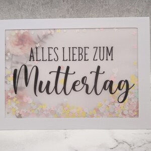 Konfetti Muttertagskarte Grußkarte Konfettikarte mit Briefumschlag Upcycling Unikat Handmade Kreativbegabt