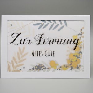 Firmung Konfettikarte Grußkarte mit Briefumschlag Unikat Handmade Kreativbegabt