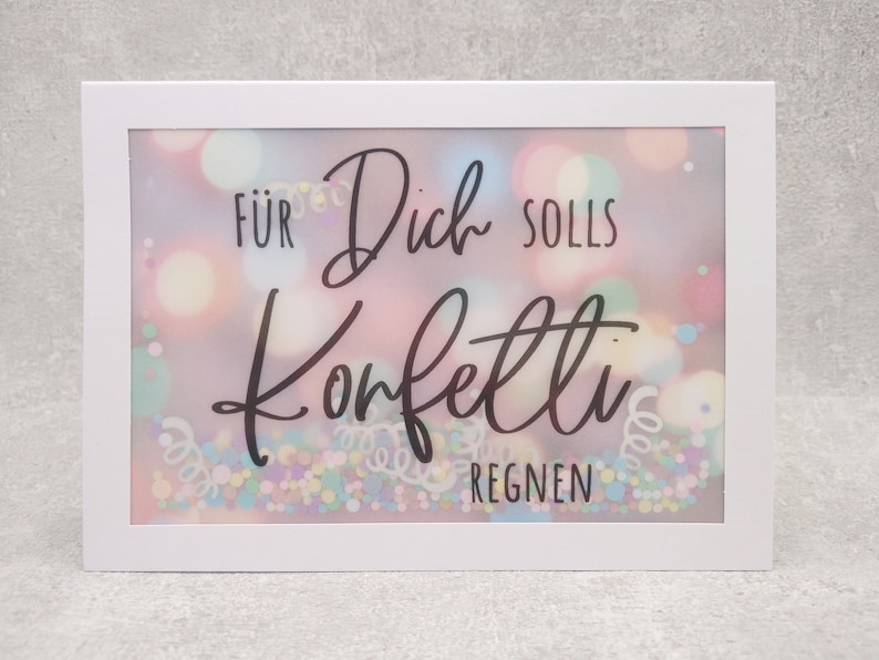 4er Set/einzelne Geburtstagskarten Set Nr. 2 Konfettikarten Happy Birthday Briefumschlag Schüttelkarte Konfetti Geburtstag Kreativbegabt Für Dich solls..