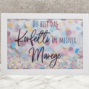 Konfettikarte "Du bist das Konfetti in meiner Manege" Einfachso Lieblingsmenschen Briefumschlag Handmade Kreativbegabt