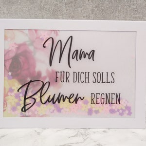 Konfetti Muttertagskarte "Mama für Dich solls Blumen regnen" Grußkarte Konfettikarte mit Briefumschlag Handmade Kreativbegabt