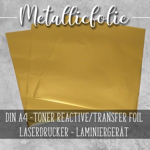 Or - A4 feuille de marquage à chaud feuille de transfert de toner feuille réactive impression laser feuille de transfert feuille métallique plastifieuse hotfoil
