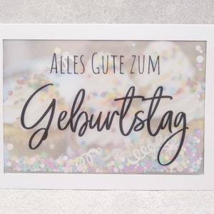 4er Set/einzelne Geburtstagskarten Set Nr. 2 Konfettikarten Happy Birthday Briefumschlag Schüttelkarte Konfetti Geburtstag Kreativbegabt Alles Gute zum...