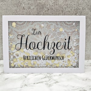Hochzeitskarte "Zur Hochzeit Herzlichen Glückwunsch" Konfettikarte Schüttelkarte Konfetti Hochzeit Hochzeitsgast Kreativbegabt