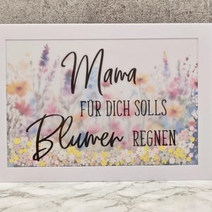 Konfetti Muttertagskarte "Mama für Dich solls Blumen regnen" Grußkarte Konfettikarte mit Briefumschlag Handmade Kreativbegabt