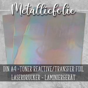 Silber Laser - A4 Heißprägefolie   Toner Reactive Folieren Laserdruck Transferfolie Metallicfolie Laminieren Laminator Hotfoil