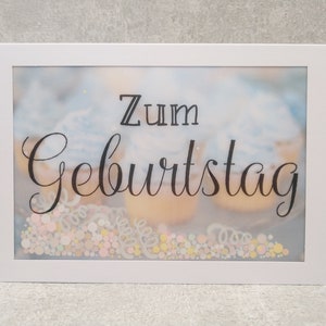 4er Set/einzelne Geburtstagskarten Set Nr. 2 Konfettikarten Happy Birthday Briefumschlag Schüttelkarte Konfetti Geburtstag Kreativbegabt Zum Geburtstag