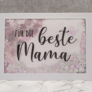 Konfetti Muttertagskarte Grußkarte Konfettikarte mit Briefumschlag Upcycling Unikat Handmade Kreativbegabt