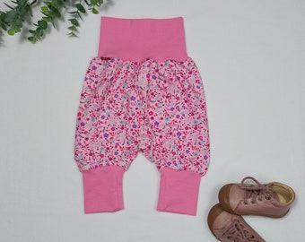 Pumphose Baby Rosa Blumen Mädchen Babyhose Geschenk Geburt