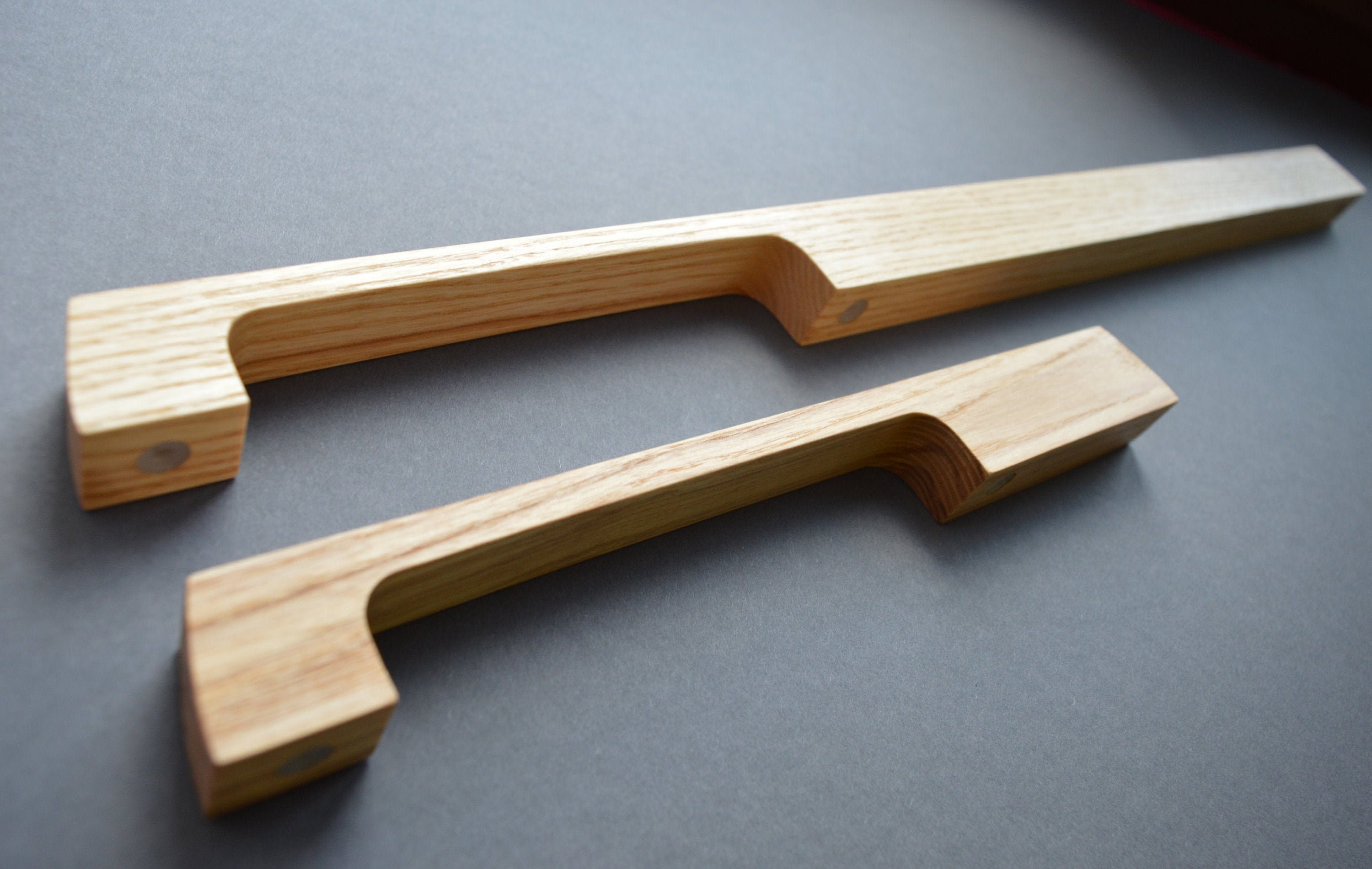 Extra Long wood handles and drawer pull handles Oak long Etsy