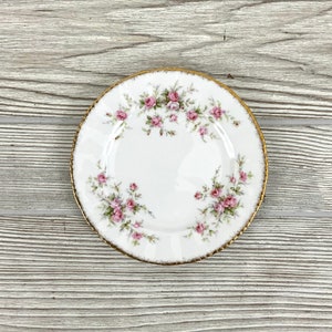 ONE Vintage Bread or Dessert Plate in the beautiful Victoriana Rose Pattern by Paragon 1981-1990