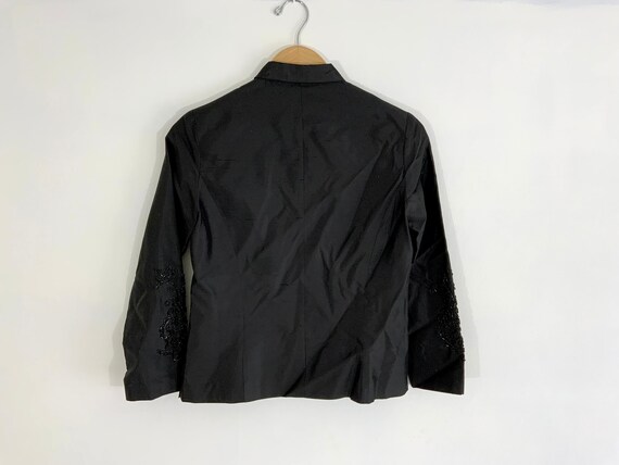 Vintage Silkland Black Beaded Blouse; Vintage 90s… - image 3