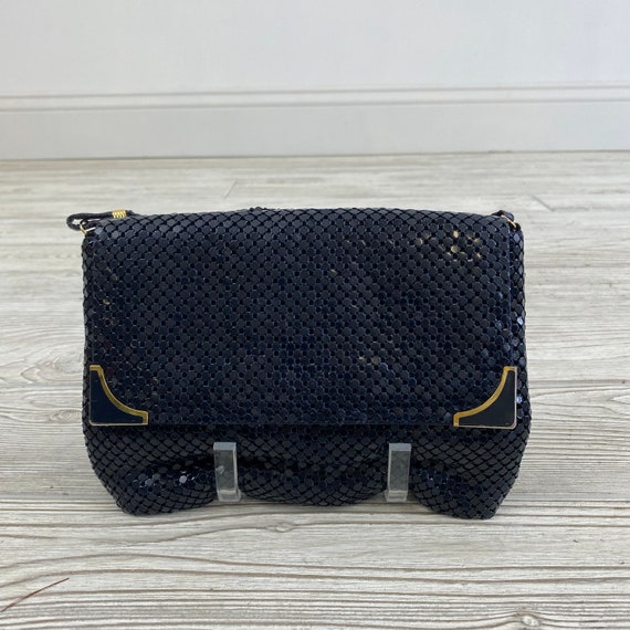 Pair of Sequin Handbags - Navy and Off-White; Met… - image 2