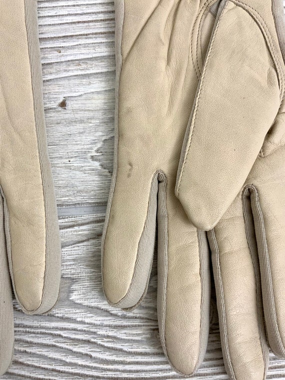 Vintage Wrist Length Leather Gloves; Vintage Ladi… - image 6