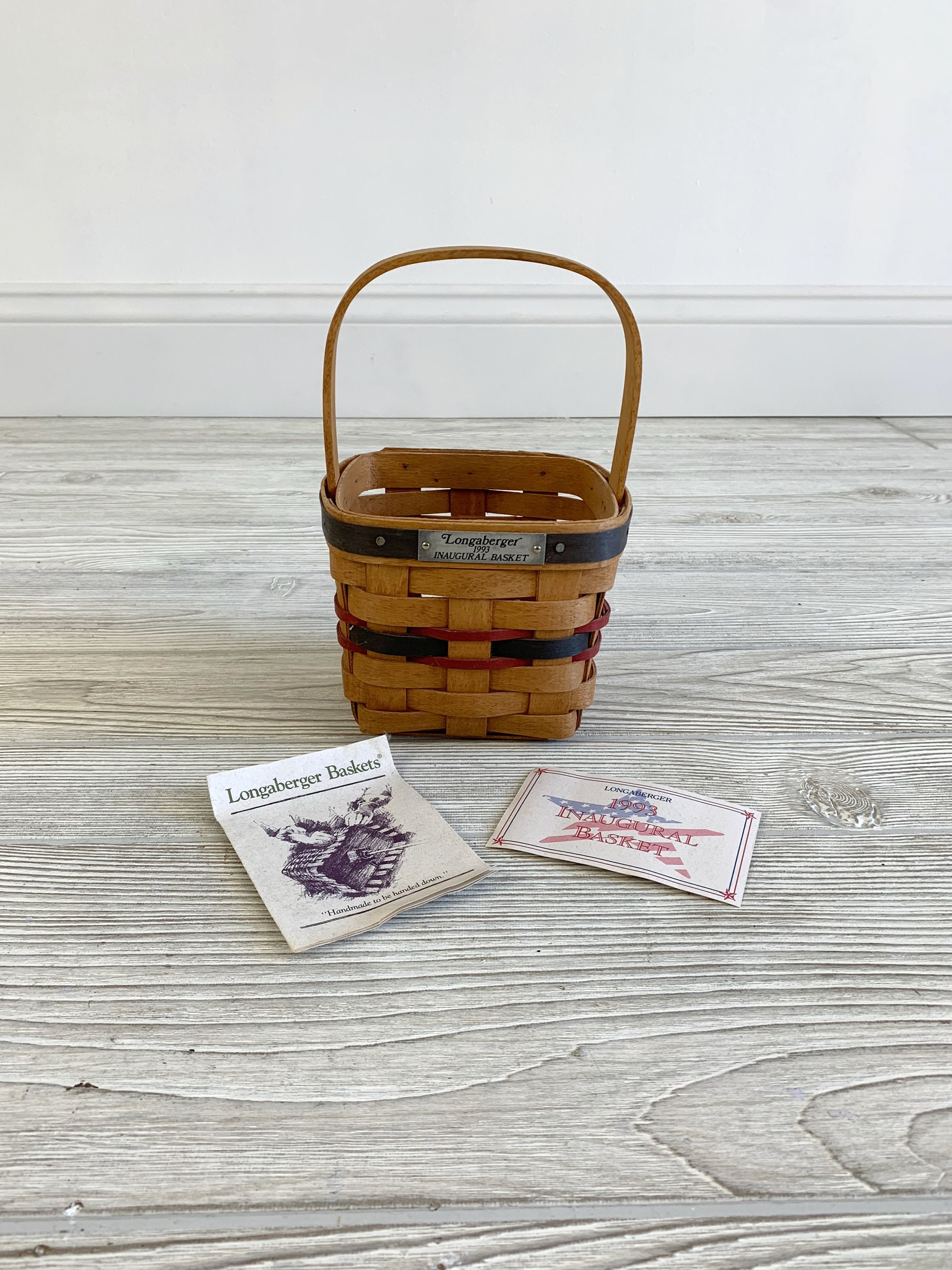 Signed 1993 Longaberger Inaugural Basket With Original Etsy