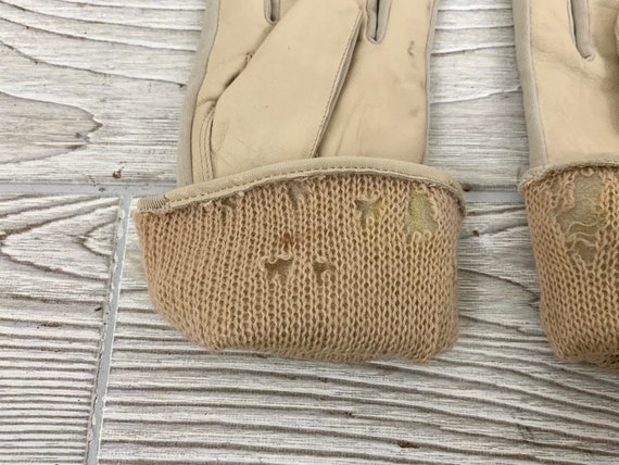 Vintage Wrist Length Leather Gloves; Vintage Ladi… - image 8