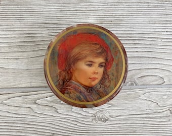 Vintage Marble Jewelry Box with Portrait by Edna Hibel (BMH)