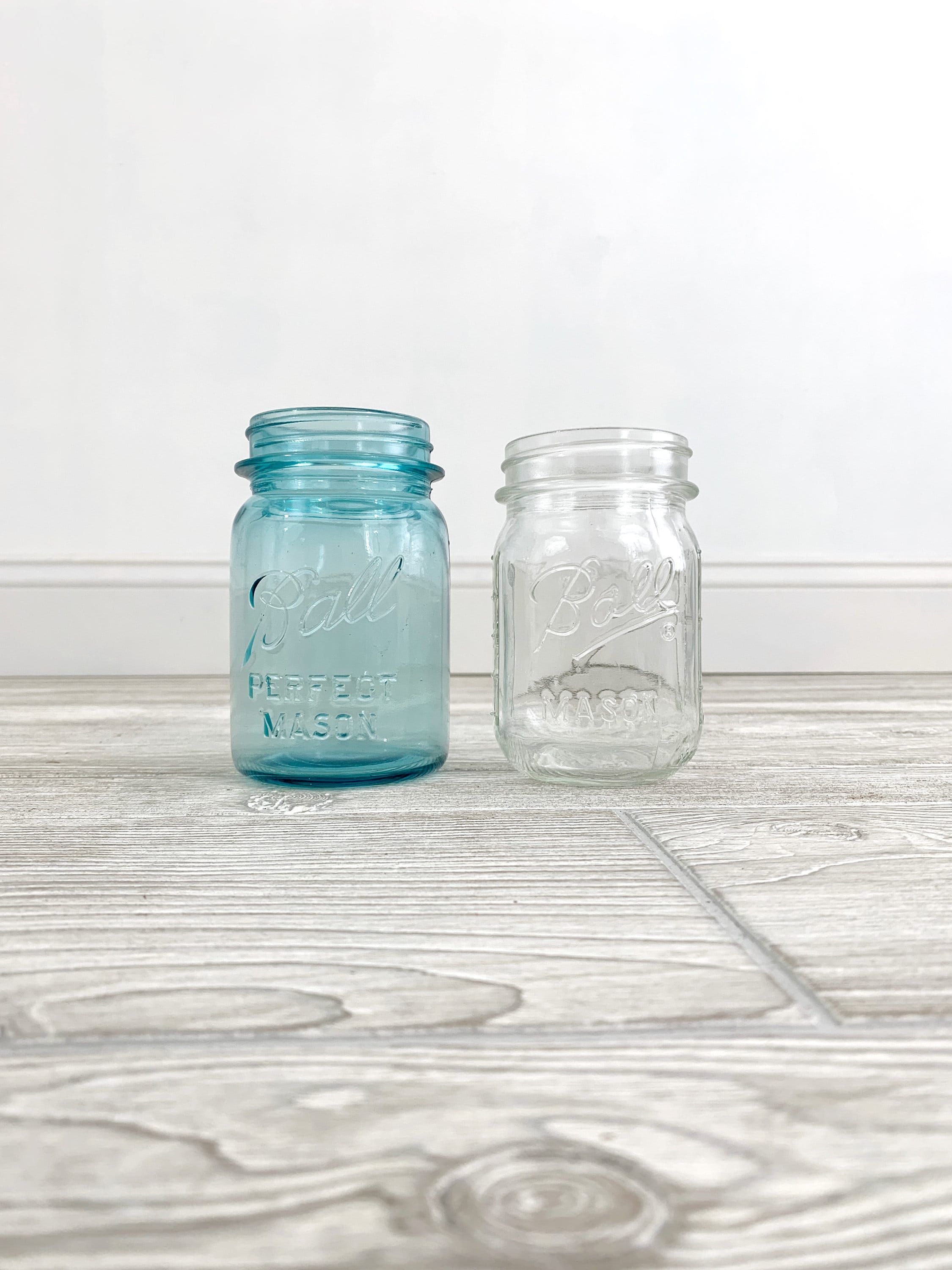 Pair of Vintage Mason Jars Blue Glass Ball Perfect Mason Etsy