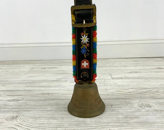 Vintage Swiss Cow Bell Vintage Souvenir Cow Bell Switzerland Cow Bell Large Swiss Bell MAE Etsy