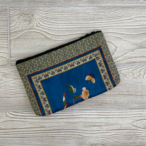 Quilted Vintage Small Pouch; Cosmetic Bag; Travel… - image 1