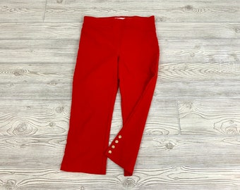 Vintage Joseph Ribkoff Pants; Vintage Ladies Pants; Vintage Ladies Trousers; Women’s Joseph Ribkoff Clothing; Vintage Red Pants (MAE)