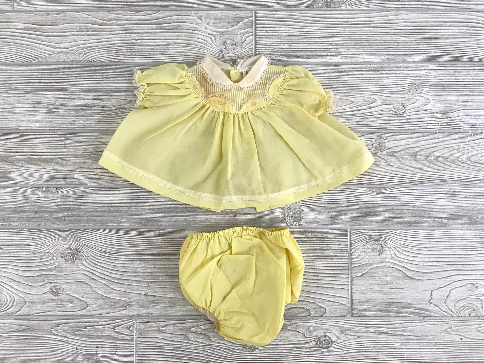 Vintage Sears Baby Outfit Yellow 2 Piece Baby Outfit Vintage | Etsy