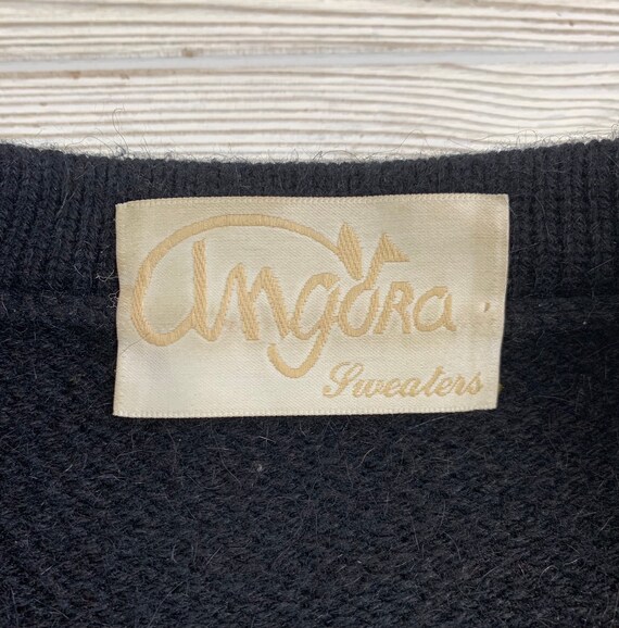Vintage 1980s Suede and Angora Sweater - image 4