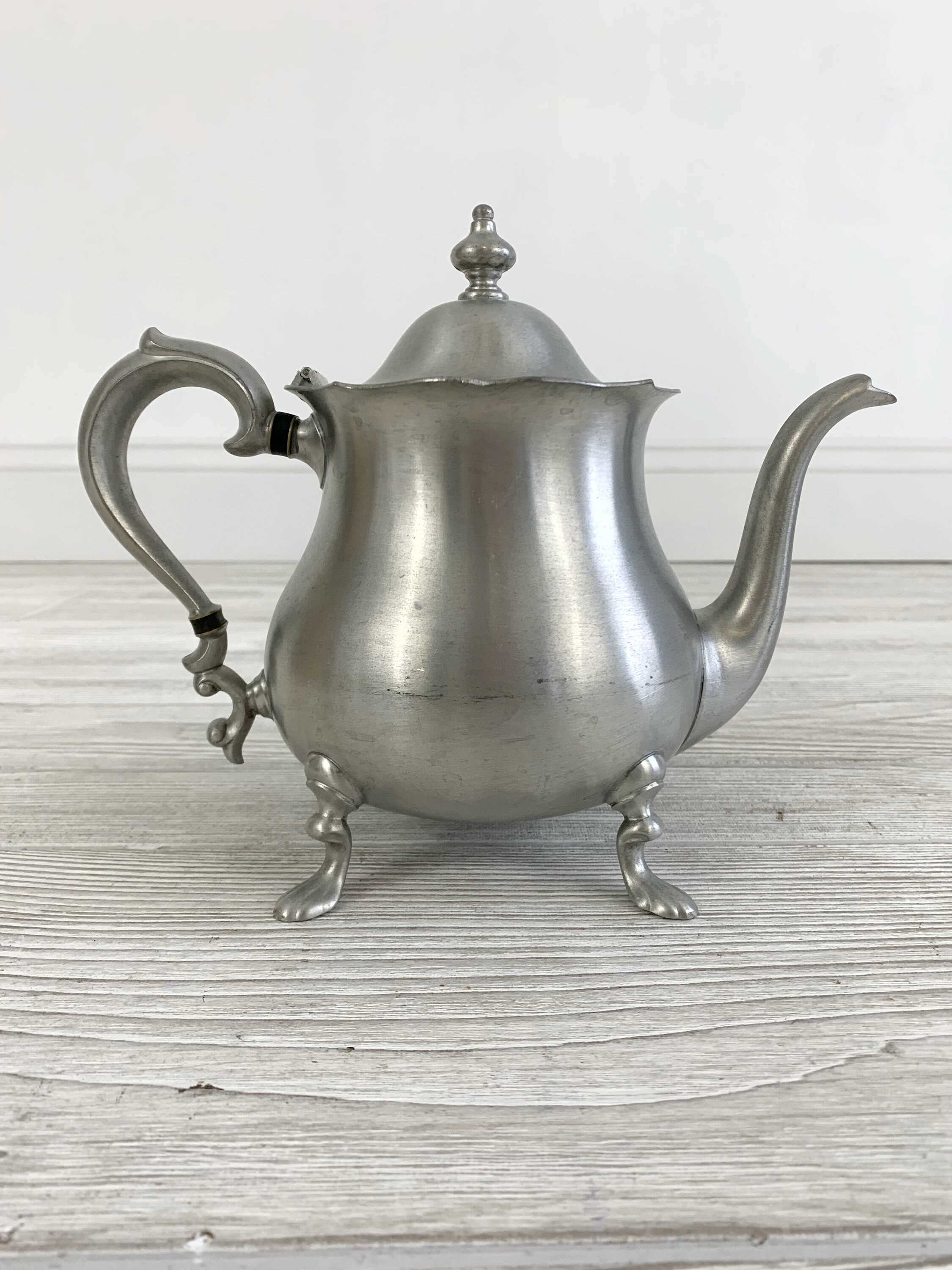 Vintage Poole Pewter Tea Set Teapot Creamer and Sugar With Etsy