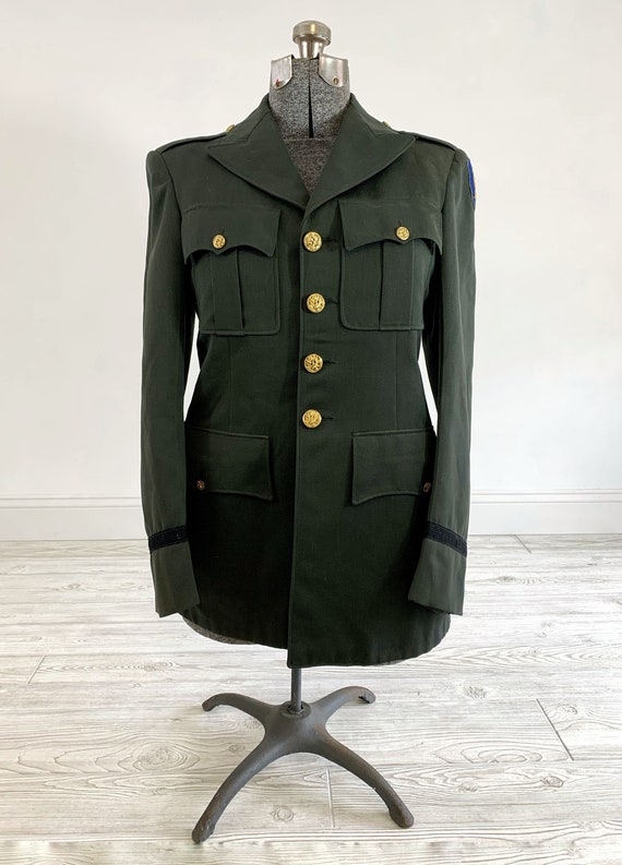 1950s US Officers Green 44 Jacket 36 Reg SMH Etsy