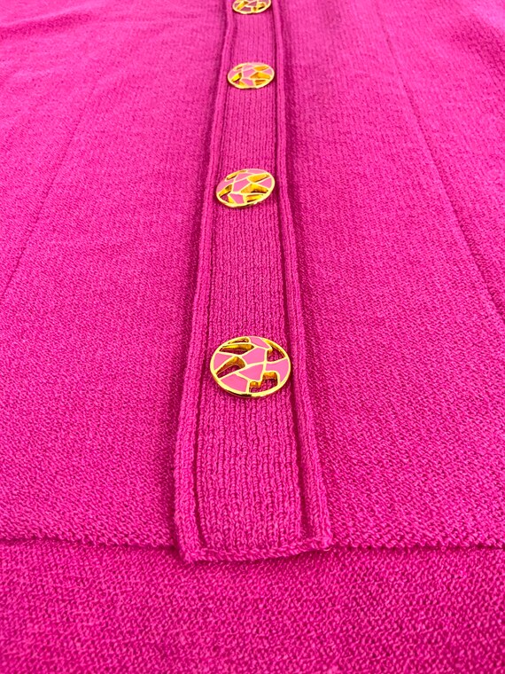 Vintage Roberta Knits Button Dress with Zipper; V… - image 3