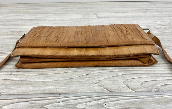 Vintage 80s Eel Skin Purse; Vintage Eel Skin Clut… - image 5