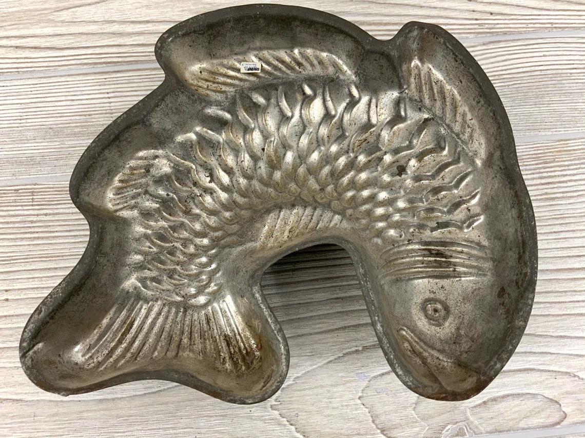 Vintage Fish Tin Vintage Fish Mold Salmon Mold Fish Country Etsy