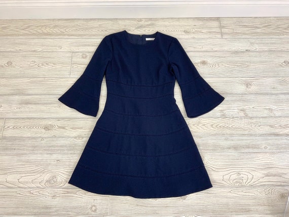 Vintage Trina Turk Navy Blue Dress; Vintage Trina… - image 1