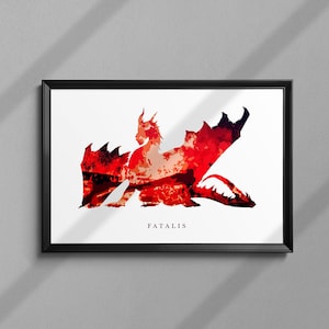 MONSTER HUNTER Inspired - Fatalis Art Print Poster