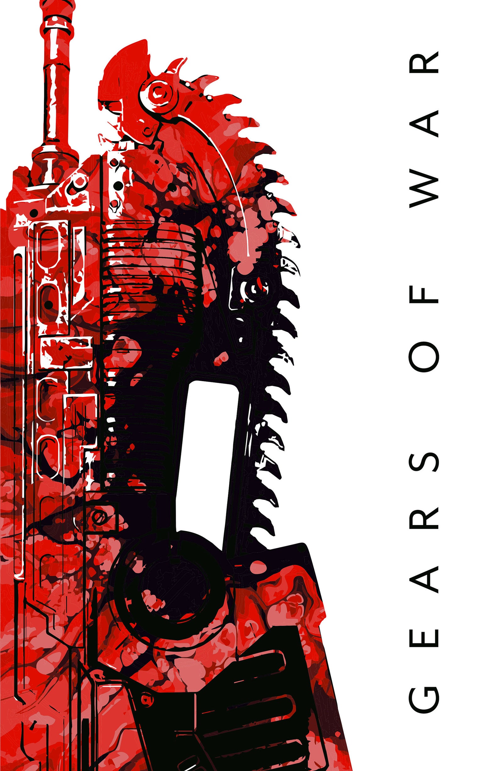 Gears of War Inspired Lancer Art Print Poster Etsy