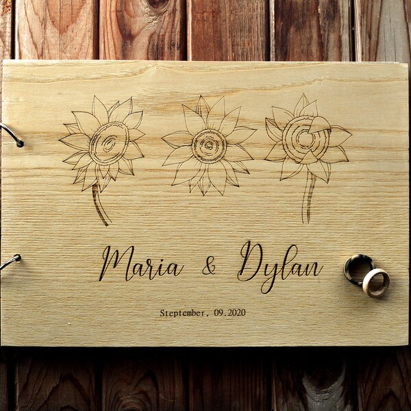 Sunflower Guest Book Etsy